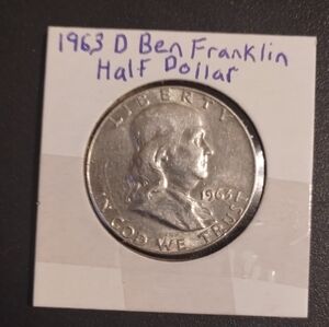 1963 D Ben Franklin Half Dollar